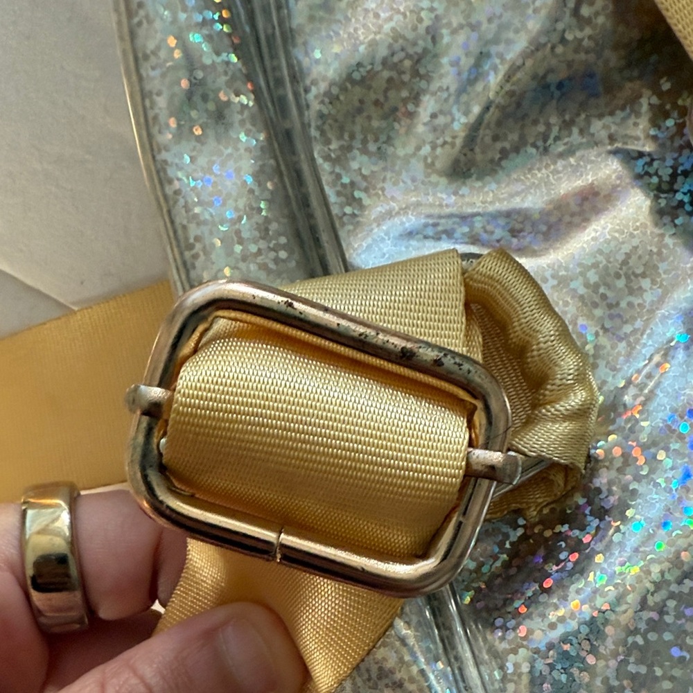 Holographic Silver Alien Face Backpack - image 8